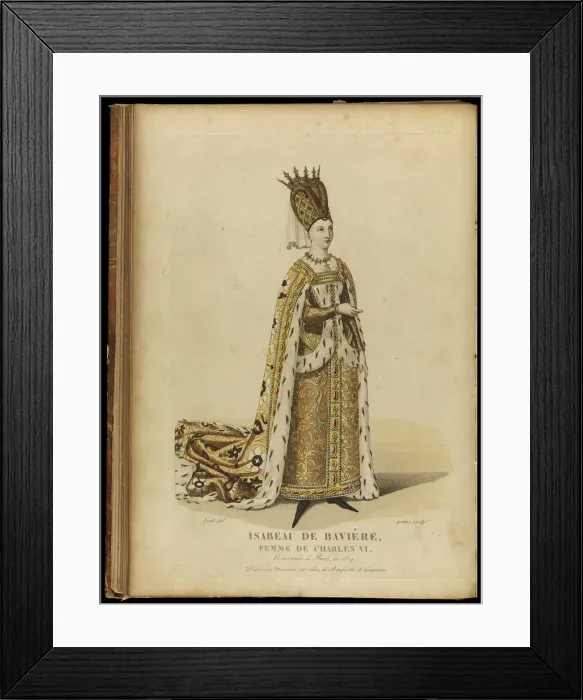 Framed Print : Isabeau de Baviere, Queen of France, Late 18th cent Artist: Gatine, Georges Jacques (1773-1831) Framed Print : Isabeau de Baviere, Queen of France, Late 18th cent Artist: Gatine, Georges Jacques (1773-1831)