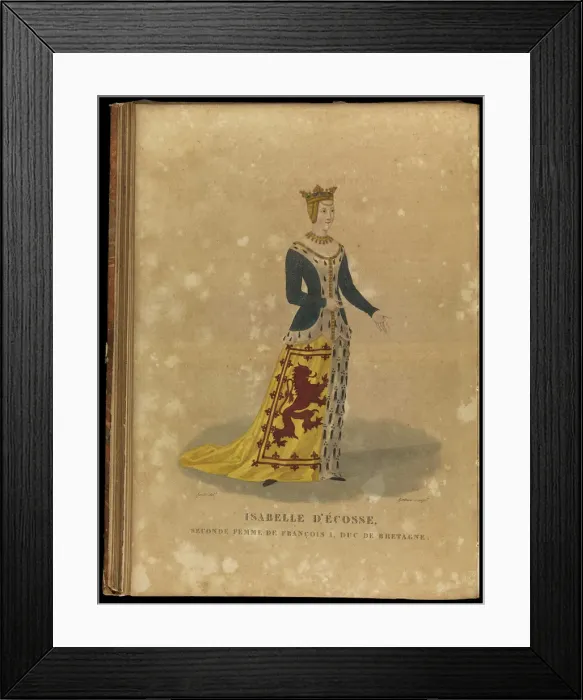 Framed Print : Isabella of Scotland, Duchess of Brittany, Late 18th cent Artist: Gatine, Georges Jacques (1773-1831) Framed Print : Isabella of Scotland, Duchess of Brittany, Late 18th cent Artist: Gatine, Georges Jacques (1773-1831)