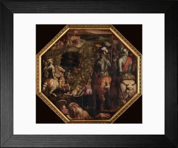 Framed Print : The Battle of Marciano in Val di Chiana, 1563-1565. Artist: Vasari, Giorgio (1511-1574) Framed Print : The Battle of Marciano in Val di Chiana, 1563-1565. Artist: Vasari, Giorgio (1511-1574)