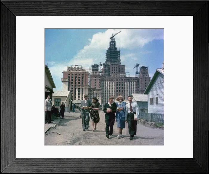Framed Print : The construction of the main building of Moscow State University on Lenin Hills Artist: Anonymous Framed Print : The construction of the main building of Moscow State University on Lenin Hills Artist: Anonymous