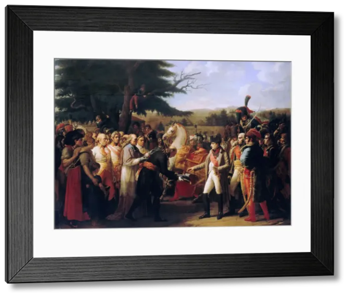Framed Print : Napoleon Bonaparte Receiving the Keys of Vienna at the Schonbrunn Palace, 13th November 1805. Artist: Girodet de Roucy Trioson, Anne Louis (1767-1824) Framed Print : Napoleon Bonaparte Receiving the Keys of Vienna at the Schonbrunn Palace, 13th November 1805. Artist: Girodet de Roucy Trioson, Anne Louis (1767-1824)