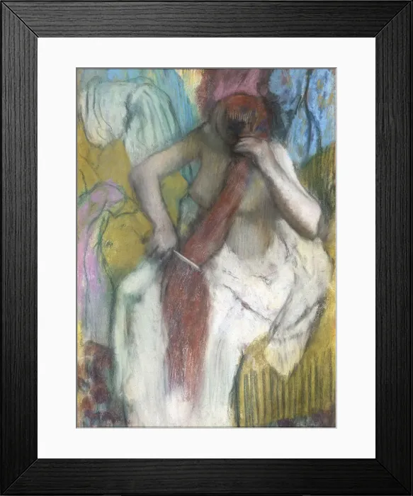 Framed Print : Woman Combing Her Hair. Artist: Degas, Edgar (1834-1917) Framed Print : Woman Combing Her Hair. Artist: Degas, Edgar (1834-1917)