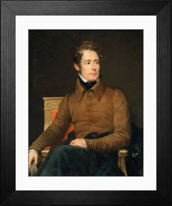 Framed Print : Portrait of Alphonse-Marie-Louis de Prat de Lamartine. Artist: Gerard, Francois Pascal Simon (1770-1837) Framed Print : Portrait of Alphonse-Marie-Louis de Prat de Lamartine. Artist: Gerard, Francois Pascal Simon (1770-1837)