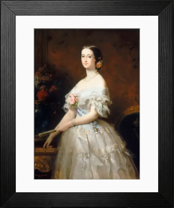 Framed Print : Eugenie de Montijo, Empress of the French. Artist: Dubufe, Edouard Louis (1819-1883) Framed Print : Eugenie de Montijo, Empress of the French. Artist: Dubufe, Edouard Louis (1819-1883)