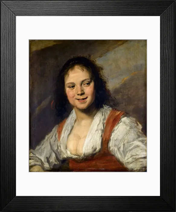 Framed Print : Gypsy Girl (La Bohemienne). Artist: Hals, Frans I (1581-1666) Framed Print : Gypsy Girl (La Bohemienne). Artist: Hals, Frans I (1581-1666)