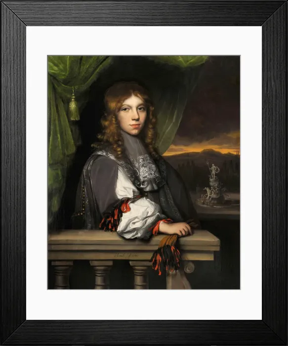 Framed Print : Portrait of Mattheus van den Broucke. Artist: Leveck, Jacobus (1634-1675) Framed Print : Portrait of Mattheus van den Broucke. Artist: Leveck, Jacobus (1634-1675)