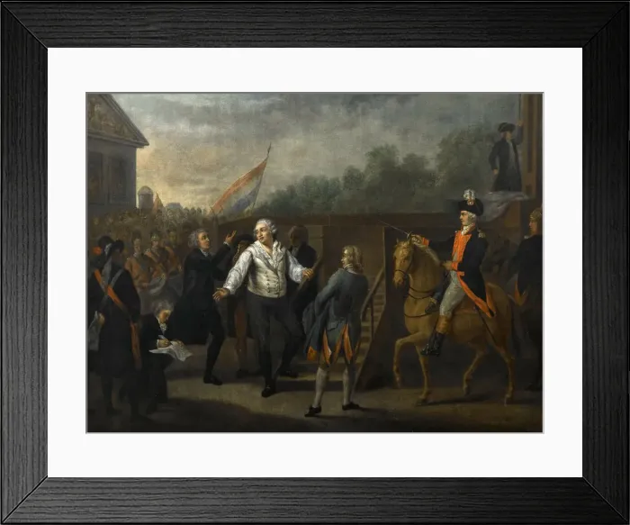 Framed Print : Louis XVI before the scaffold. Artist: Benazech, Charles (1767-1794) Framed Print : Louis XVI before the scaffold. Artist: Benazech, Charles (1767-1794)