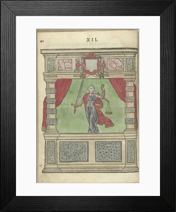 Framed Print : Personification of Justice. Artist: Leest, Antoni van (1543 / 7-1586 / 92) Framed Print : Personification of Justice. Artist: Leest, Antoni van (1543 / 7-1586 / 92)