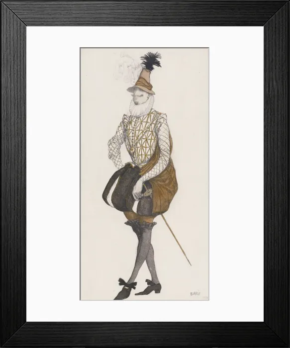 Framed Print : Costume design for the ballet Sleeping Beauty by P. Tchaikovsky. Artist: Bakst, Leon (1866-1924) Framed Print : Costume design for the ballet Sleeping Beauty by P. Tchaikovsky. Artist: Bakst, Leon (1866-1924)