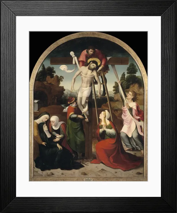 Framed Print : The Descent from the Cross. Artist: Correa de Vivar, Juan (c. 1510-1566) Framed Print : The Descent from the Cross. Artist: Correa de Vivar, Juan (c. 1510-1566)