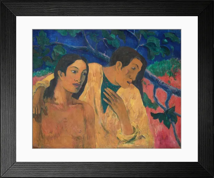 Framed Print : Flight (Tahitian Idyll). Artist: Gauguin, Paul Eugene Henri (1848-1903) Framed Print : Flight (Tahitian Idyll). Artist: Gauguin, Paul Eugene Henri (1848-1903)
