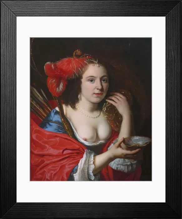 Framed Print : Anna du Pire as Granida. Artist: Helst, Bartholomeus van der (1613-1670) Framed Print : Anna du Pire as Granida. Artist: Helst, Bartholomeus van der (1613-1670)