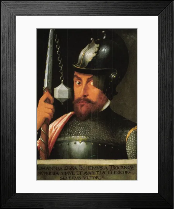 Framed Print : Portrait of John Zizka. Artist: Anonymous Framed Print : Portrait of John Zizka. Artist: Anonymous