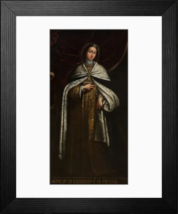 Framed Print : Agnes of Faucigny, wife of Peter II, Count of Savoy. Artist: Anonymous Framed Print : Agnes of Faucigny, wife of Peter II, Count of Savoy. Artist: Anonymous