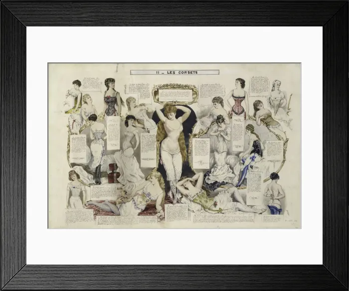 Framed Print : Corset. Artist: Anonymous Framed Print : Corset. Artist: Anonymous