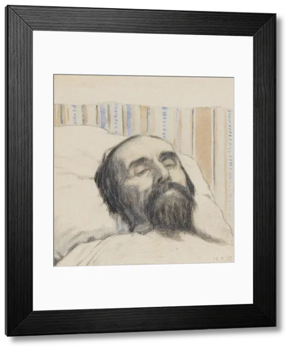 Framed Print : Malevich on his Deathbed. Artist: Klyun, Ivan Vassilyevich (1873-1942) Framed Print : Malevich on his Deathbed. Artist: Klyun, Ivan Vassilyevich (1873-1942)