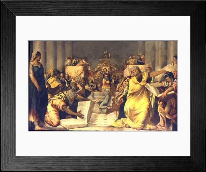 Framed Print : Christ Among the Doctors. Artist: Tintoretto, Jacopo (1518-1594) Framed Print : Christ Among the Doctors. Artist: Tintoretto, Jacopo (1518-1594)