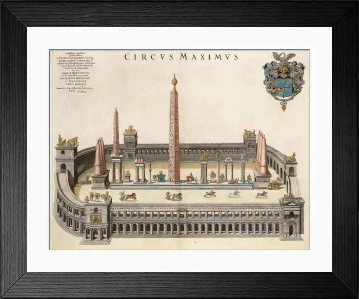 Framed Print : The Circus Maximus (From the Atlas Van Loon). Artist: Blaeu, Joan (1596-1673) Framed Print : The Circus Maximus (From the Atlas Van Loon). Artist: Blaeu, Joan (1596-1673)