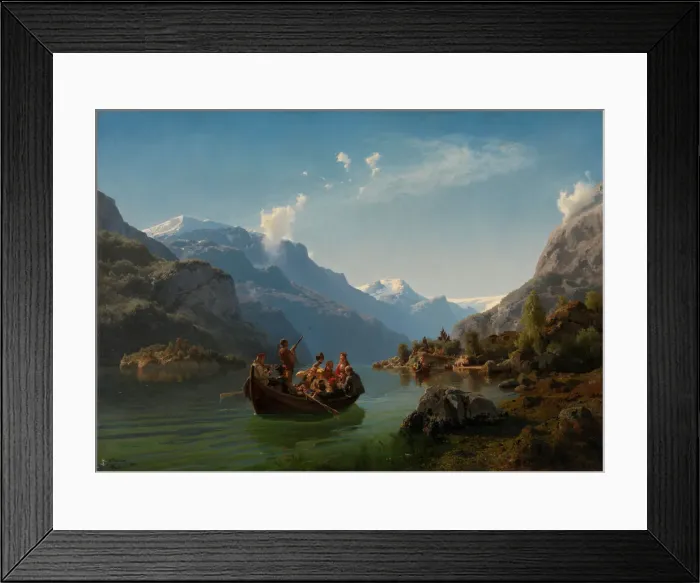 Framed Print : Bridal journey in Hardanger. Artist: Gude, Hans (1825-1903) Framed Print : Bridal journey in Hardanger. Artist: Gude, Hans (1825-1903)