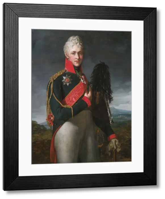 Framed Print : Portrait of Arkadi Alexandrovich Suvorov (1784-1811), Count Rymniksky, 1805. Artist: Mosnier, Jean Laurent (1743 / 44-1808) Framed Print : Portrait of Arkadi Alexandrovich Suvorov (1784-1811), Count Rymniksky, 1805. Artist: Mosnier, Jean Laurent (1743 / 44-1808)