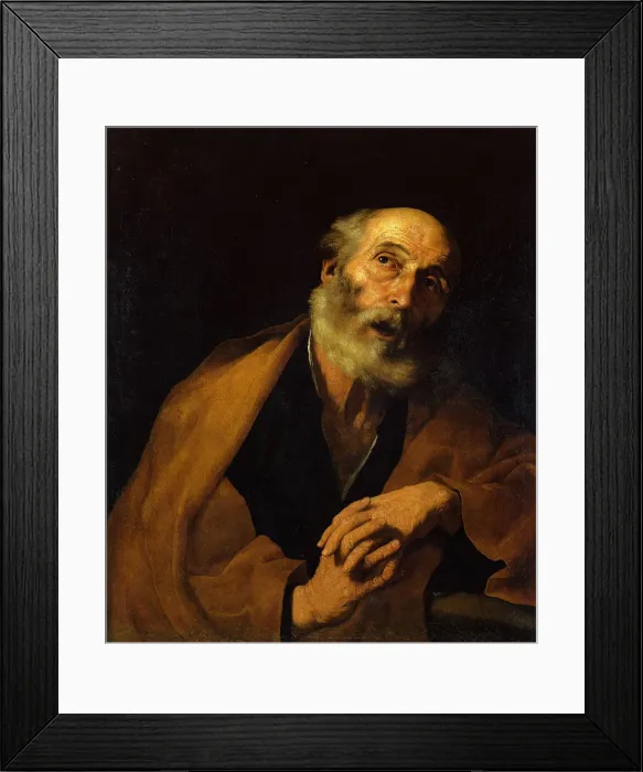 Framed Print : Repentance of Saint Peter, 1630. Artist: Ribera, Jose, de (1591-1652) Framed Print : Repentance of Saint Peter, 1630. Artist: Ribera, Jose, de (1591-1652)