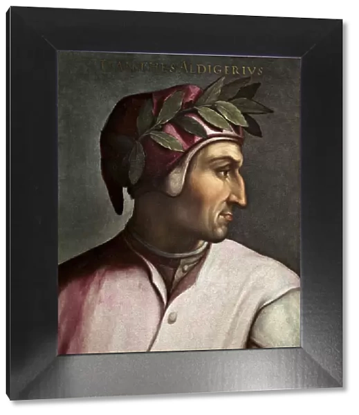 Portrait of Dante Alighieri (Giovio Series), 1566-1568. Artist: Dell Altissimo, Cristofano (1525-1605)