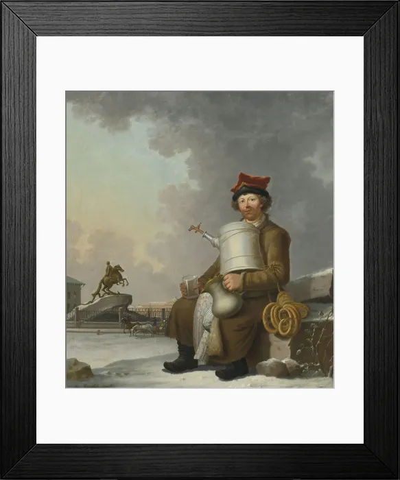 Framed Print : Sbiten Seller in St. Petersburg, 1800. Artist: Paterssen, Benjamin (1748-1815) Framed Print : Sbiten Seller in St. Petersburg, 1800. Artist: Paterssen, Benjamin (1748-1815)