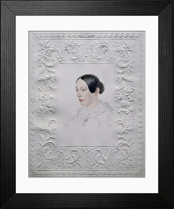 Framed Print : Portrait of Adelaida Alexandrovna Senkovskaya (1800-1858), nee Baroness von Rahl, End 1840s. Artist: Briullov, Alexander Pavlovich (1798-1877) Framed Print : Portrait of Adelaida Alexandrovna Senkovskaya (1800-1858), nee Baroness von Rahl, End 1840s. Artist: Briullov, Alexander Pavlovich (1798-1877)