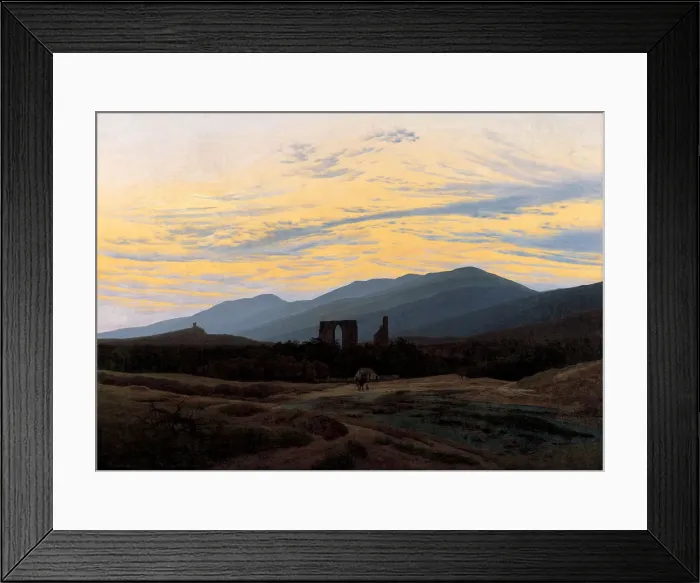 Framed Print : Ruins of Eldena Abbey in the Riesengebirge, ca 1834. Artist: Friedrich, Caspar David (1774-1840) Framed Print : Ruins of Eldena Abbey in the Riesengebirge, ca 1834. Artist: Friedrich, Caspar David (1774-1840)