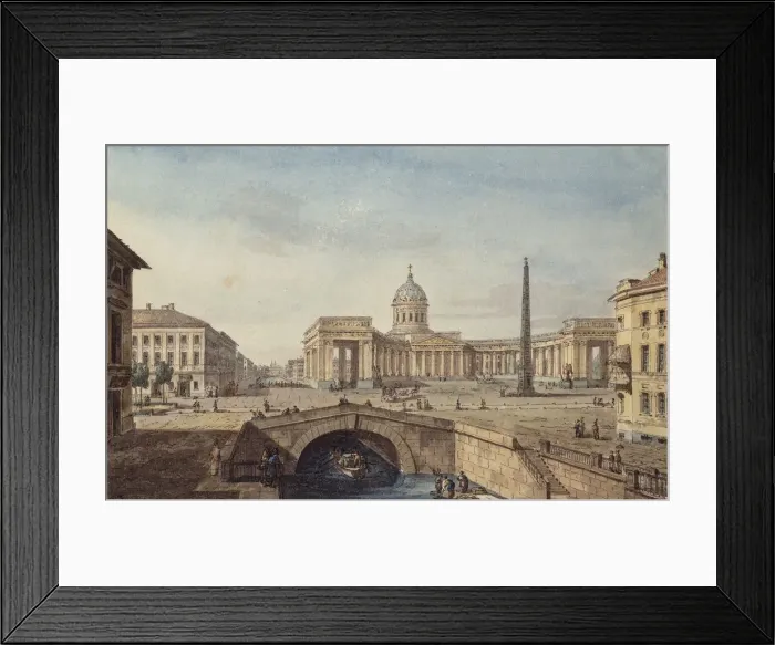 Framed Print : The Kazan Cathedral in Saint Petersburg, 1817. Artist: Vorobyev, Maxim Nikiphorovich (1787-1855) Framed Print : The Kazan Cathedral in Saint Petersburg, 1817. Artist: Vorobyev, Maxim Nikiphorovich (1787-1855)