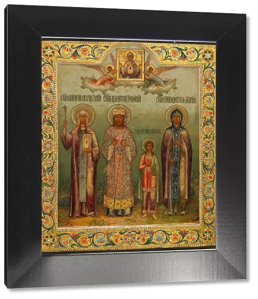 Saint Nino, Saint Dimitry of Rostov, Holy Martyr Lyubov, and Saint Mary of Egypt, 1904. Artist: Chirikov, Osip Semionovich (?-1903)