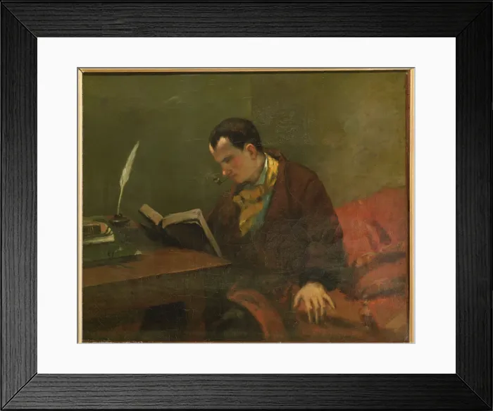 Framed Print : Charles Baudelaire (1821-1867), 1848. Artist: Courbet, Gustave (1819-1877) Framed Print : Charles Baudelaire (1821-1867), 1848. Artist: Courbet, Gustave (1819-1877)