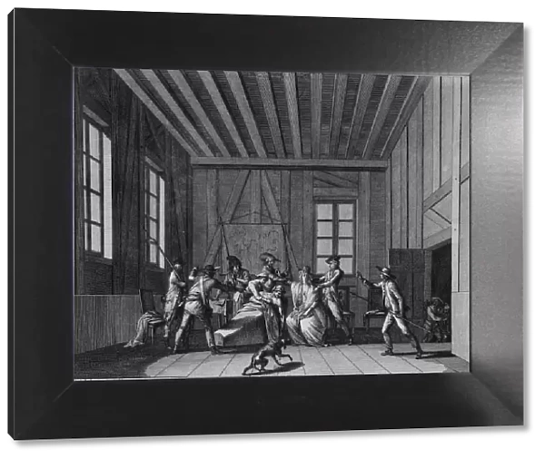 The Assassination of Jean-Paul Marat, c. 1795. Artist: Berthault, Pierre Gabriel (1748-1819)