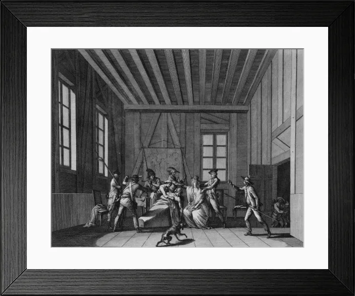 Framed Print : The Assassination of Jean-Paul Marat, c. 1795. Artist: Berthault, Pierre Gabriel (1748-1819) Framed Print : The Assassination of Jean-Paul Marat, c. 1795. Artist: Berthault, Pierre Gabriel (1748-1819)