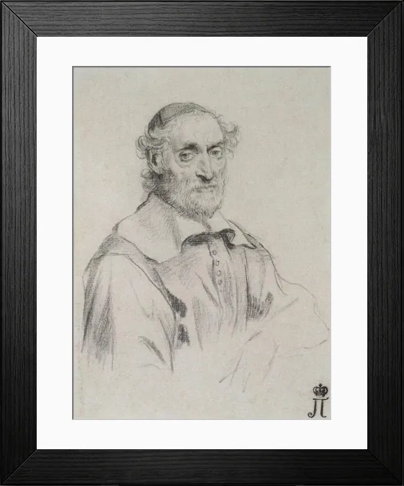 Framed Print : Portrait of Nicolas-Claude Fabri de Peiresc (1580-1637), 1636-1637. Artist: Mellan, Claude (1598-1688) Framed Print : Portrait of Nicolas-Claude Fabri de Peiresc (1580-1637), 1636-1637. Artist: Mellan, Claude (1598-1688)