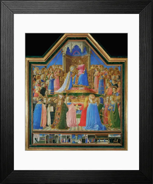Framed Print : The Coronation of the Virgin, ca 1430. Artist: Angelico, Fra Giovanni, da Fiesole (ca. 1400-1455) Framed Print : The Coronation of the Virgin, ca 1430. Artist: Angelico, Fra Giovanni, da Fiesole (ca. 1400-1455)