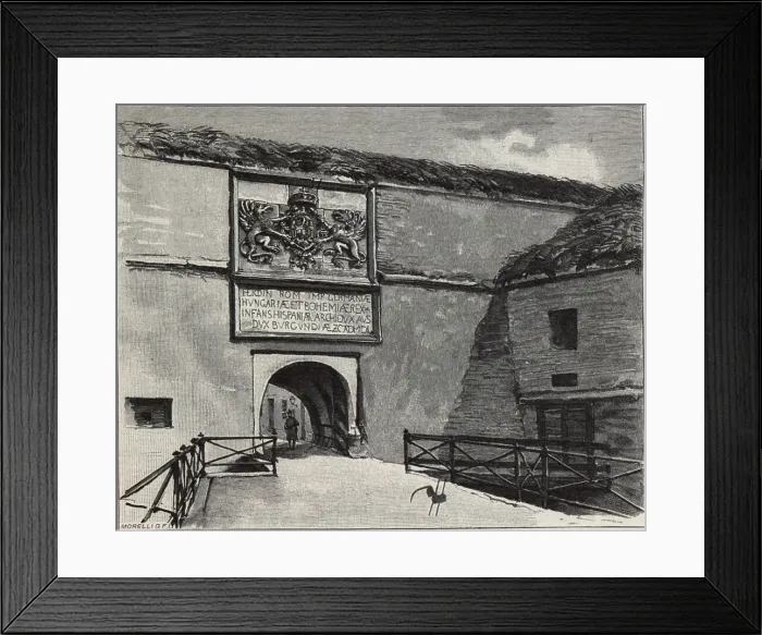 Framed Print : The Gate of the Old Fortress in Komarno, 1890s. Artist: Hary, Gyula (Julius) (1864-1946) Framed Print : The Gate of the Old Fortress in Komarno, 1890s. Artist: Hary, Gyula (Julius) (1864-1946)