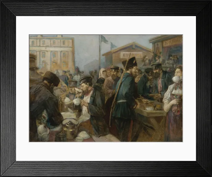 Framed Print : The Meal in Saint Petersburg. Artist: Urlaub, Johann-Georg-Christian (1844-1914) Framed Print : The Meal in Saint Petersburg. Artist: Urlaub, Johann-Georg-Christian (1844-1914)