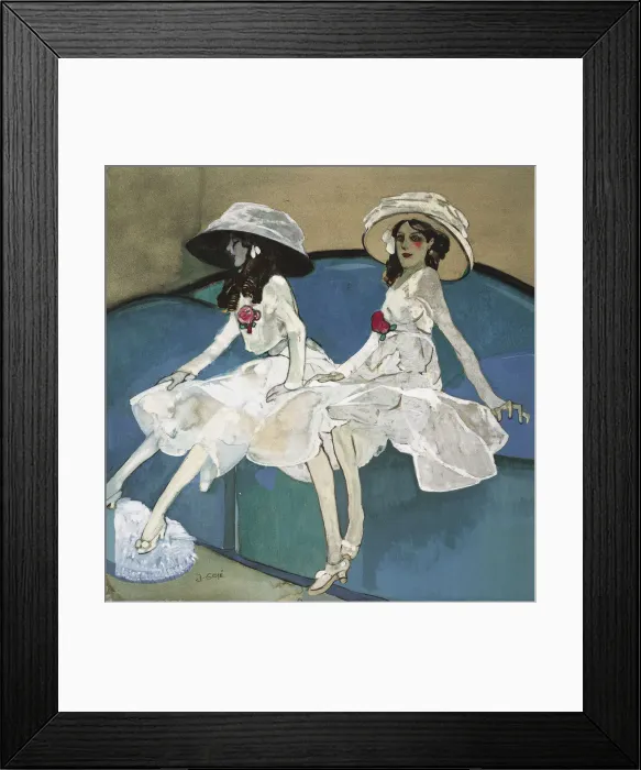 Framed Print : Two sisters, c. 1910 Framed Print : Two sisters, c. 1910