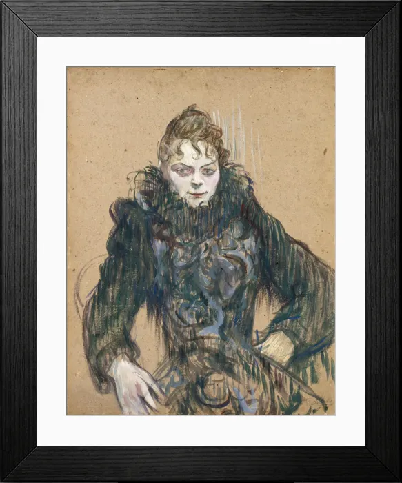 Framed Print : Woman with a Black Boa, 1892 Framed Print : Woman with a Black Boa, 1892
