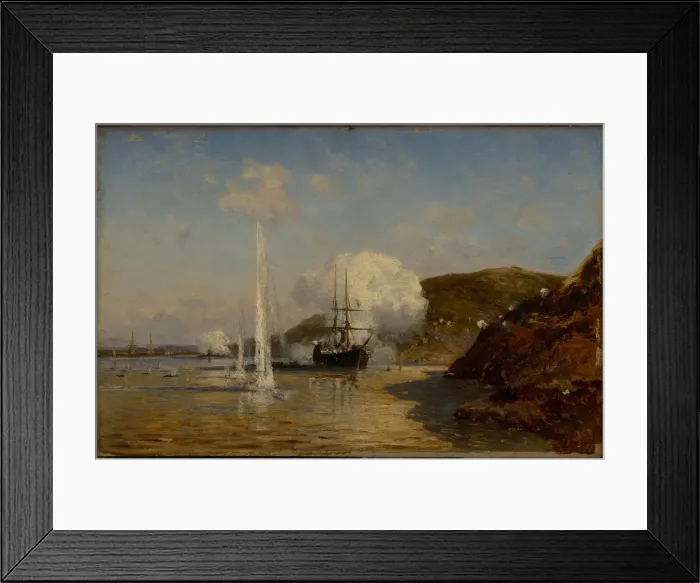 Framed Print : The Action of Nikolai Skrydlov on the Danube, 1881 Framed Print : The Action of Nikolai Skrydlov on the Danube, 1881