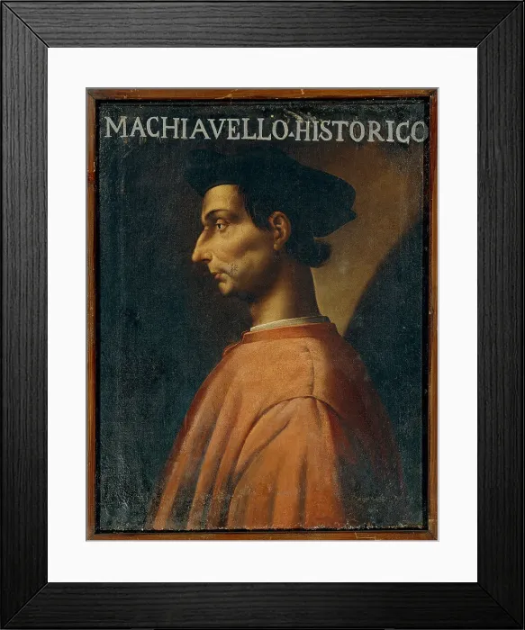 Framed Print : Portrait of Niccolo Machiavelli (1469-1527) Framed Print : Portrait of Niccolo Machiavelli (1469-1527)