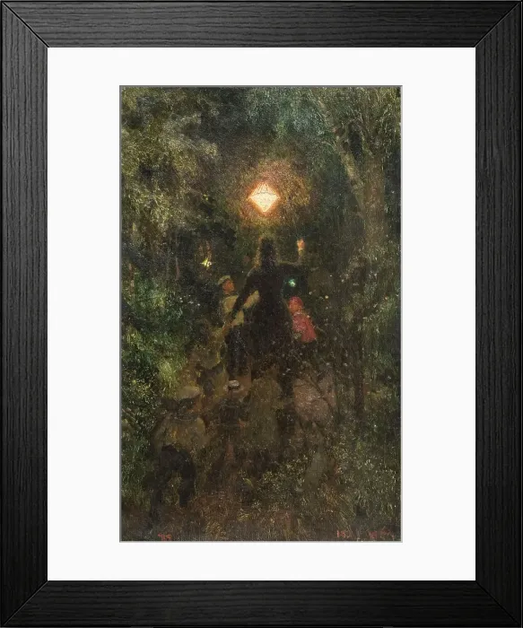 Framed Print : Walk with paper lamp Framed Print : Walk with paper lamp