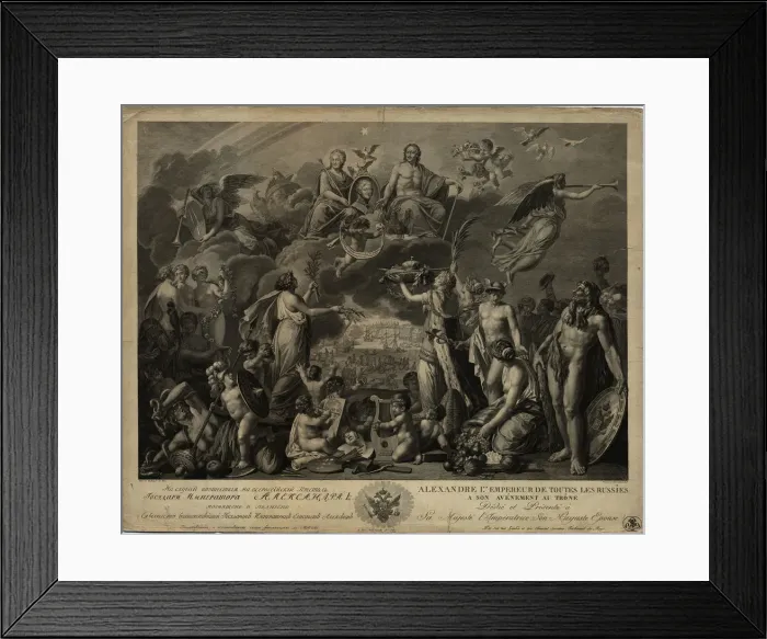 Framed Print : Allegory on the accession to the throne of Emperor Alexander I Framed Print : Allegory on the accession to the throne of Emperor Alexander I