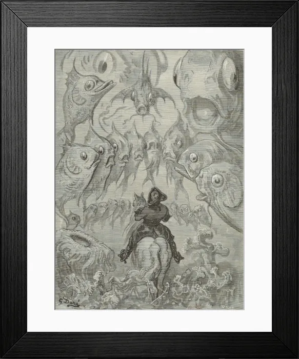 Framed Print : Illustration to the book The Surprising Adventures of Baron Munchhausen by Rudolph Erich Raspe Framed Print : Illustration to the book The Surprising Adventures of Baron Munchhausen by Rudolph Erich Raspe