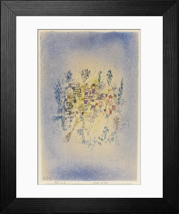 Framed Print : Houses by the park Framed Print : Houses by the park
