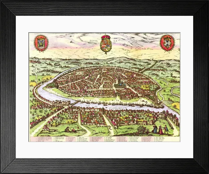 Framed Print : Hispalis (Seville) From Civitates Orbis Terrarum Framed Print : Hispalis (Seville) From Civitates Orbis Terrarum