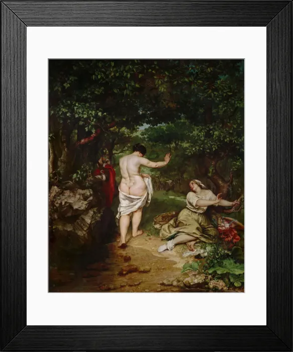 Framed Print : The Bathers (Les Baigneuses), 1853 Framed Print : The Bathers (Les Baigneuses), 1853