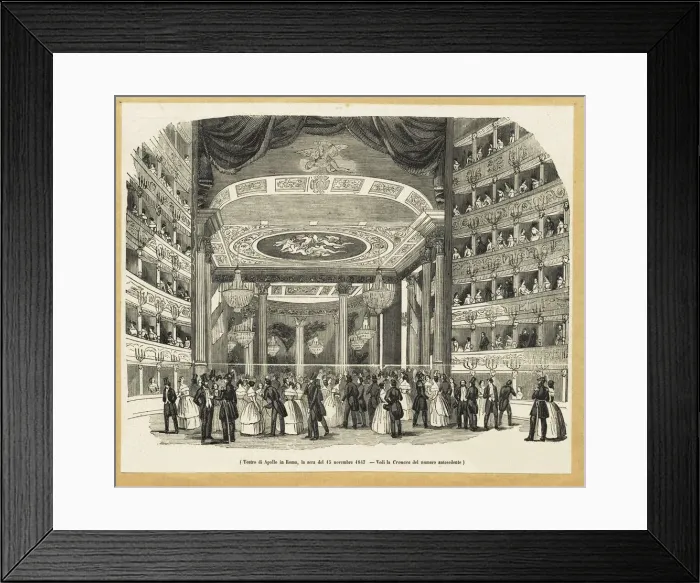 Framed Print : Teatro Apollo, Rome, on the evening of November 15, 1847 Framed Print : Teatro Apollo, Rome, on the evening of November 15, 1847