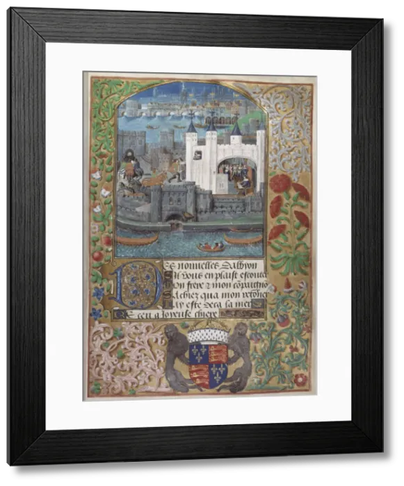 Framed Print : The Tower of London, the Custom House and Charles d?Orleans imprisonment in the Tower. From: Pseudo- Framed Print : The Tower of London, the Custom House and Charles d?Orleans imprisonment in the Tower. From: Pseudo-